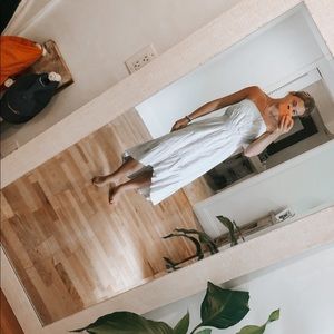 baby blue high low maxi dress